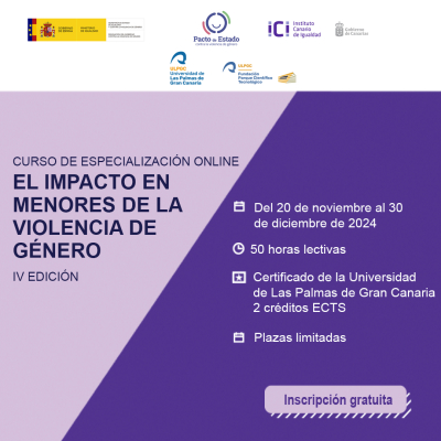 Curso de Especialización Online “El impacto en menores de la violencia de género” – IV Edición