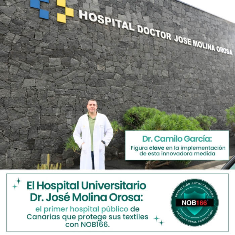 El Hospital Universitario Dr. José Molina Orosa: el primer hospital público de Canarias que protege sus textiles con NOB166